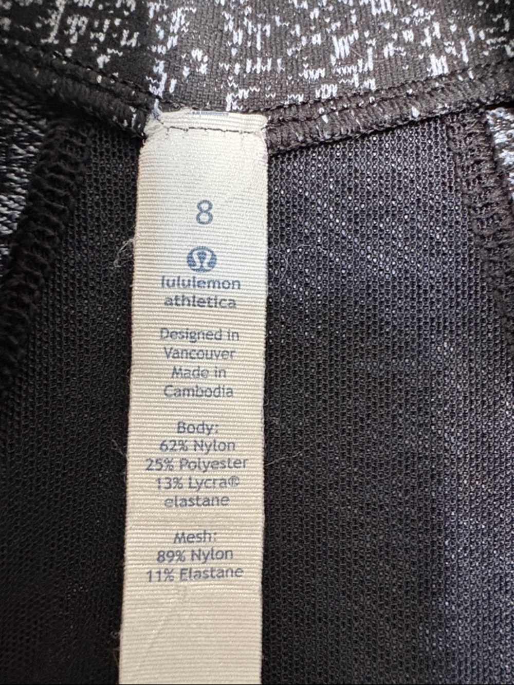 Lululemon Speckled Black & White Zip-Up Athletic Jacket - Picture 2 of 5